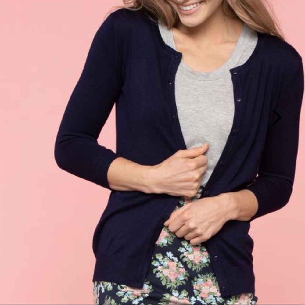 NWOT DownEast Navy Cardigan